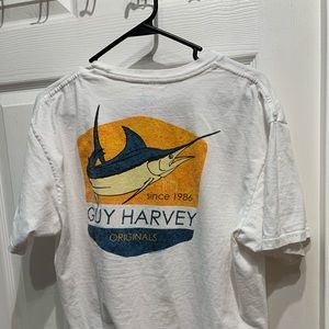 Guy Harvey shirt white size large